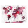 Voir la diapositive 2 : Paris Prix Papier Peint  World Map : Red Watercolors