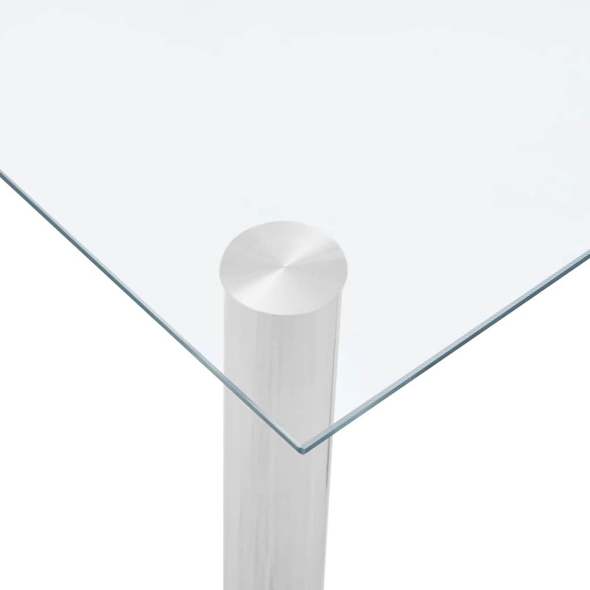 Voir la diapositive 4 : VIDAXL Table a manger transparent 120x60x75 cm verre trempe