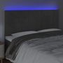 Voir la diapositive 3 : VIDAXL Tete de lit a LED Gris fonce 180x5x118/128 cm Velours