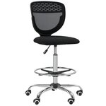 VINSETTO Chaise de bureau haute ergonomique - chaise de travail surélevée - assise haute réglable H.68-88 cm - noir