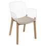Voir la diapositive 1 : ATMOSPHERA Lot de 2 fauteuils filaires pieds bois massif SHELBY