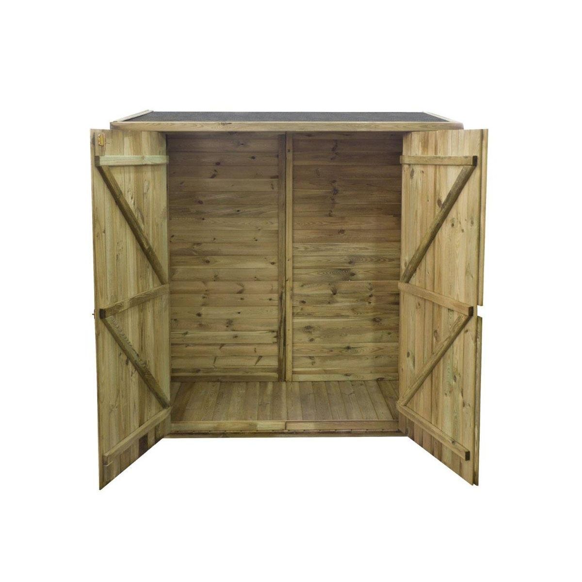 Habitat et Jardin Abri jardin bois adossable  Lipki   - 1.79 x 0.9 x 1.78/1.87 m  - 1.61 m² - 12 mm - Avec plancher