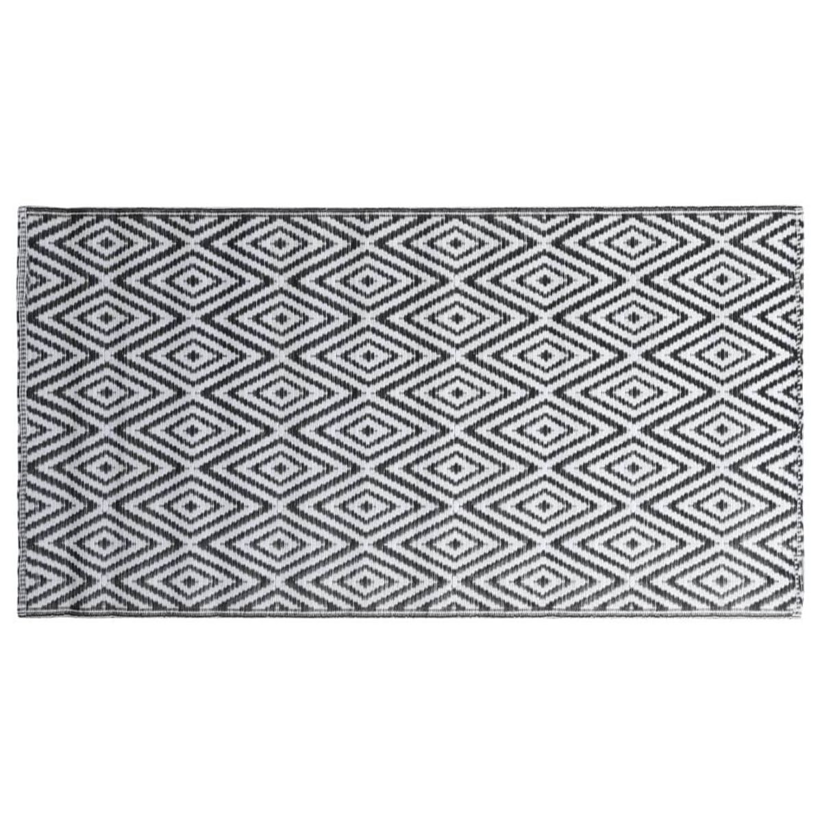 VIDAXL Tapis d'exterieur ARAKIL Blanc et noir 190x290 cm PP