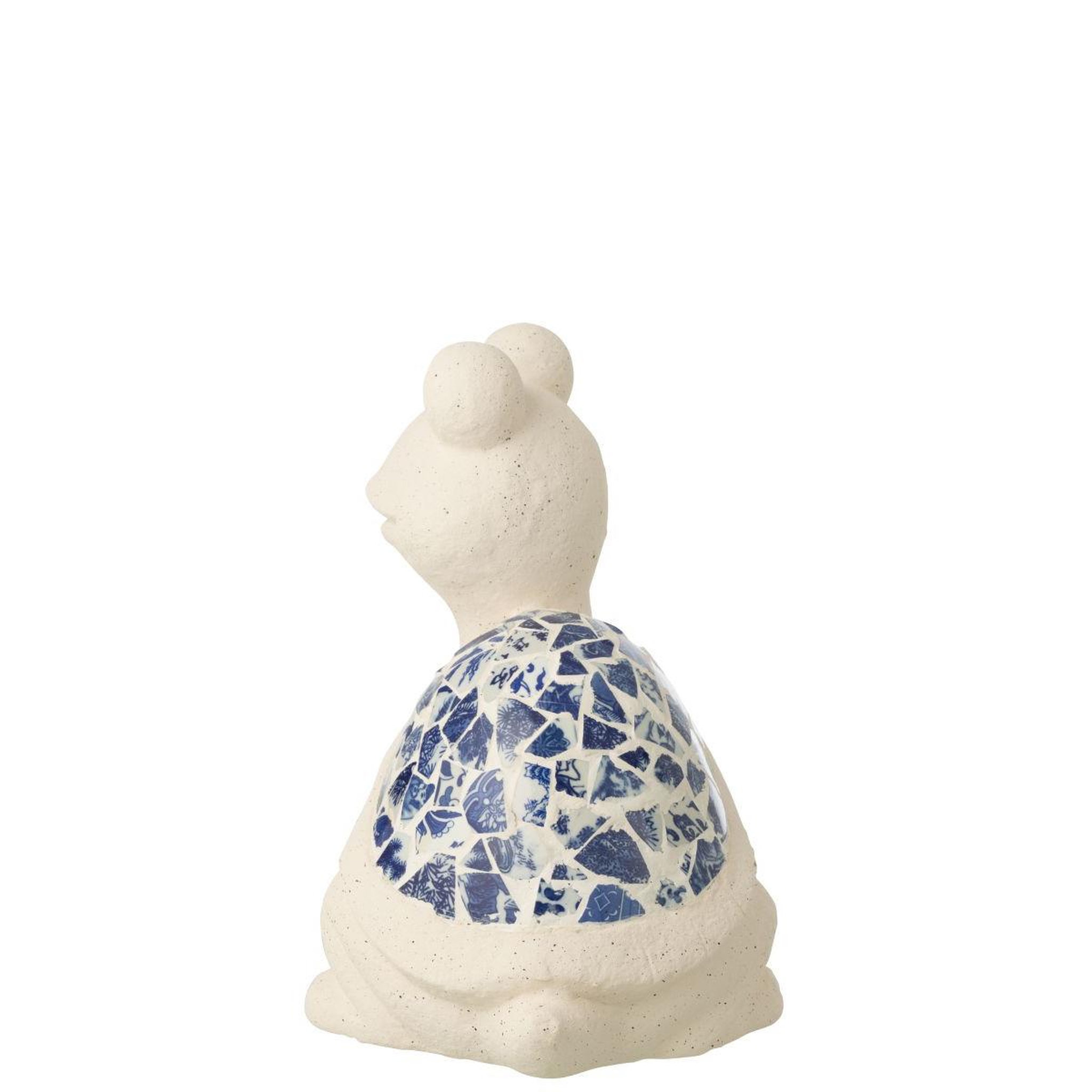 Voir la diapositive 4 : J-LINE Statuette tortue d'extérieur  mosaïque  34cm beige