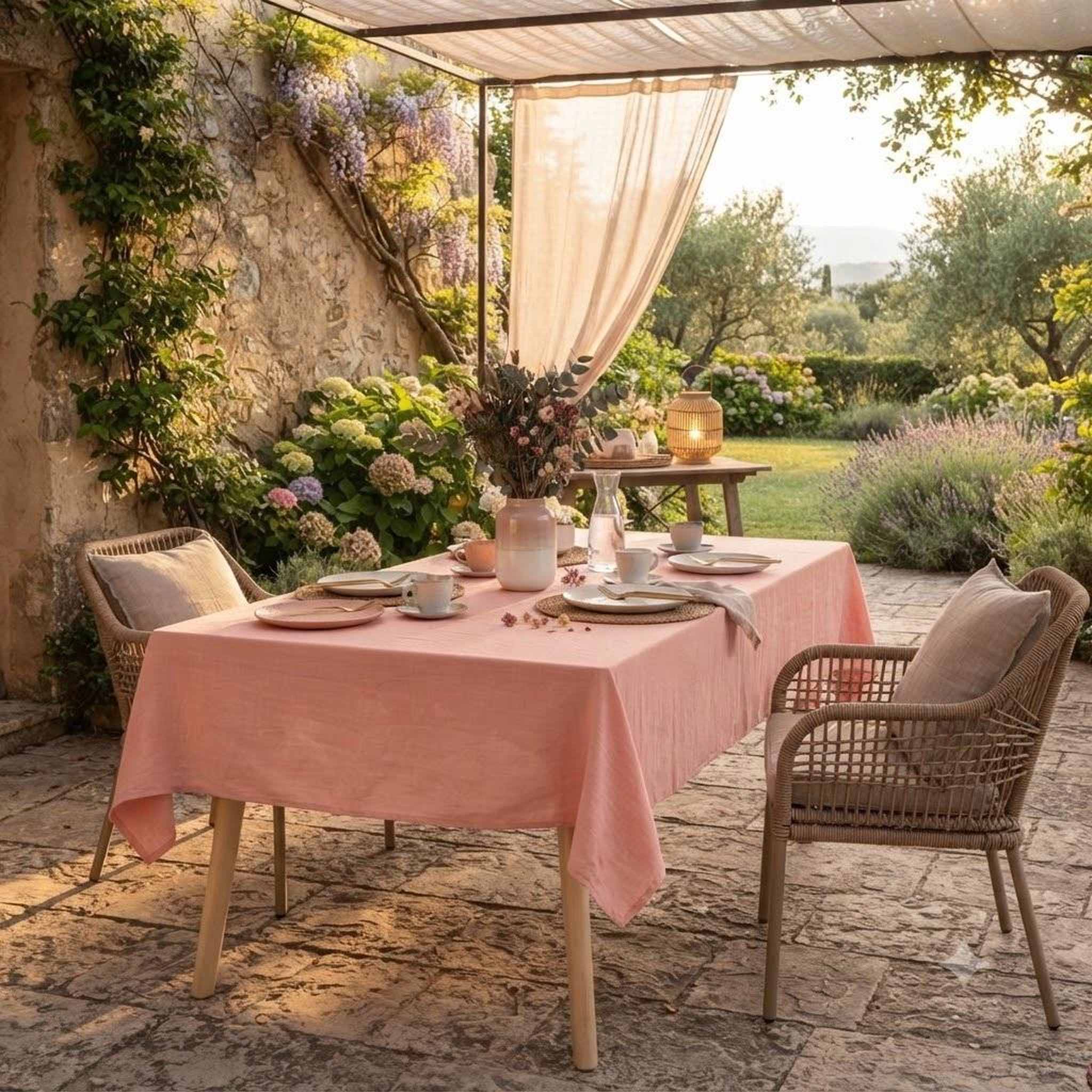 Voir la diapositive 2 : Eden Nappe en microfibre lavee suzie
