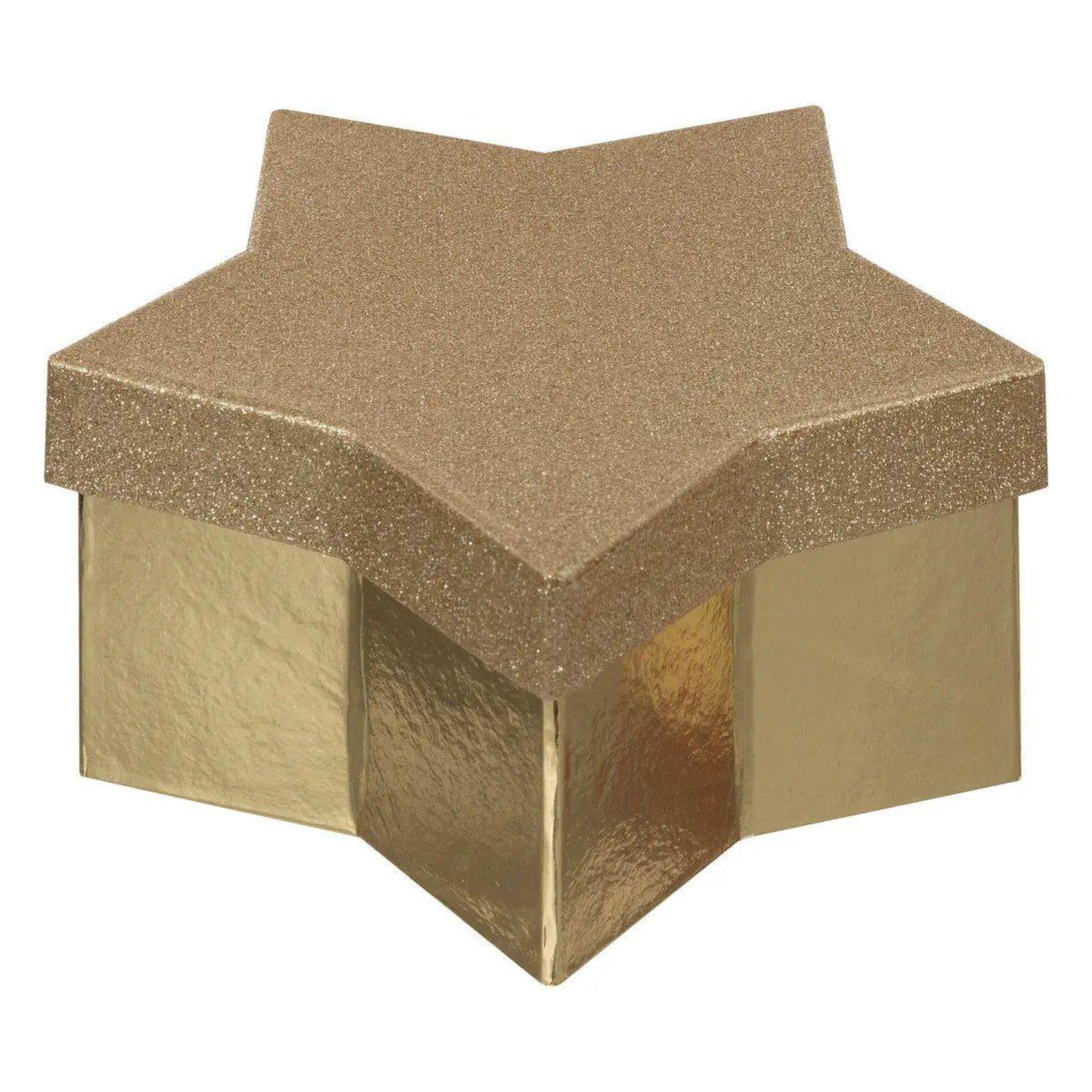 Voir la diapositive 3 : ATMOSPHERA Lot de 4 boîtes déco  etoile  23cm rouge & or