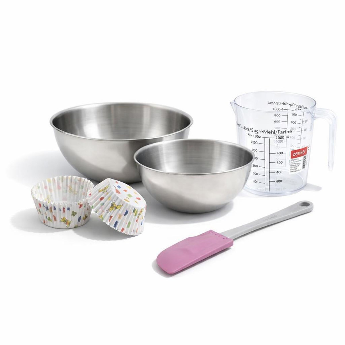 ZENKER Set de 54 ustensiles de pâtisserie moules à muffins bols à mixer spatule et verre doseur Zenker Haribo