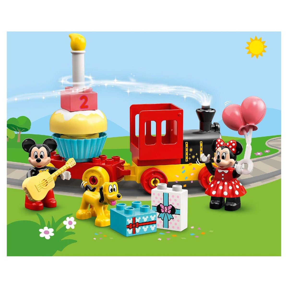LEGO DUPLO 10941 Le Train d&rsquo;anniversaire de Mickey et Minnie Jouet pour Enfant de 2 ans