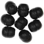 RICO DESIGN 8 Perles rondes fantaisies - bois noir - 22 mm