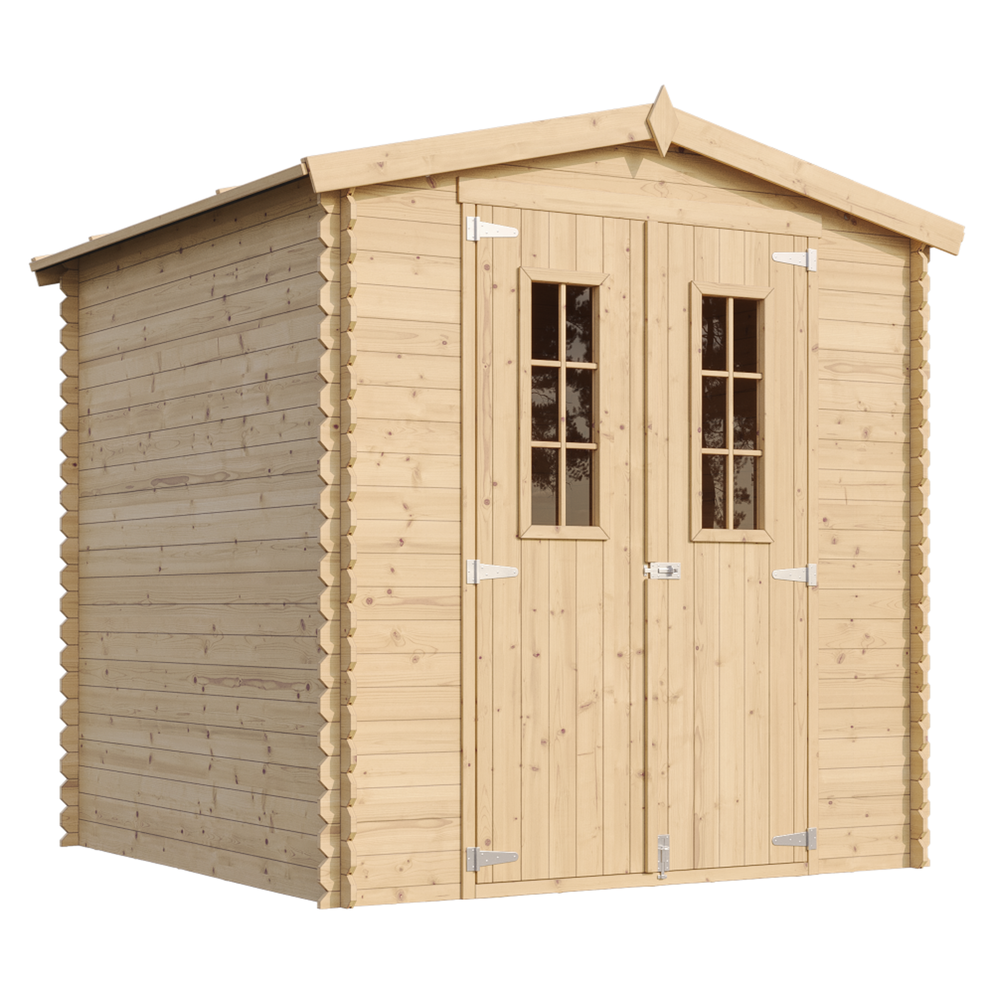 TIMBELA Abri de Jardin en Bois 3.53 m², Cabanon Jardin Exterieur à Outils et Velo M343C