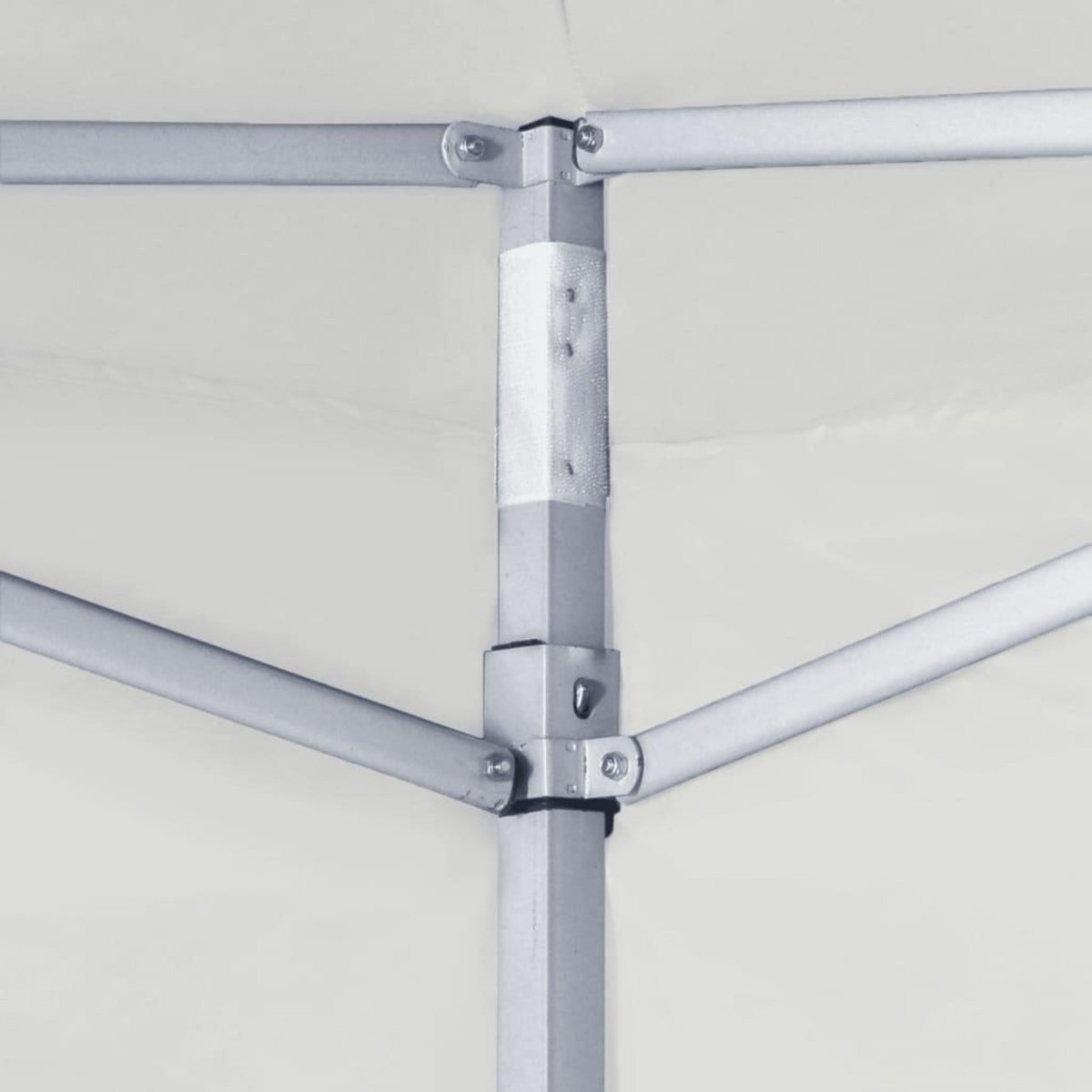 VIDAXL Tente de reception pliable avec 2 parois 2x2 m Acier Blanc