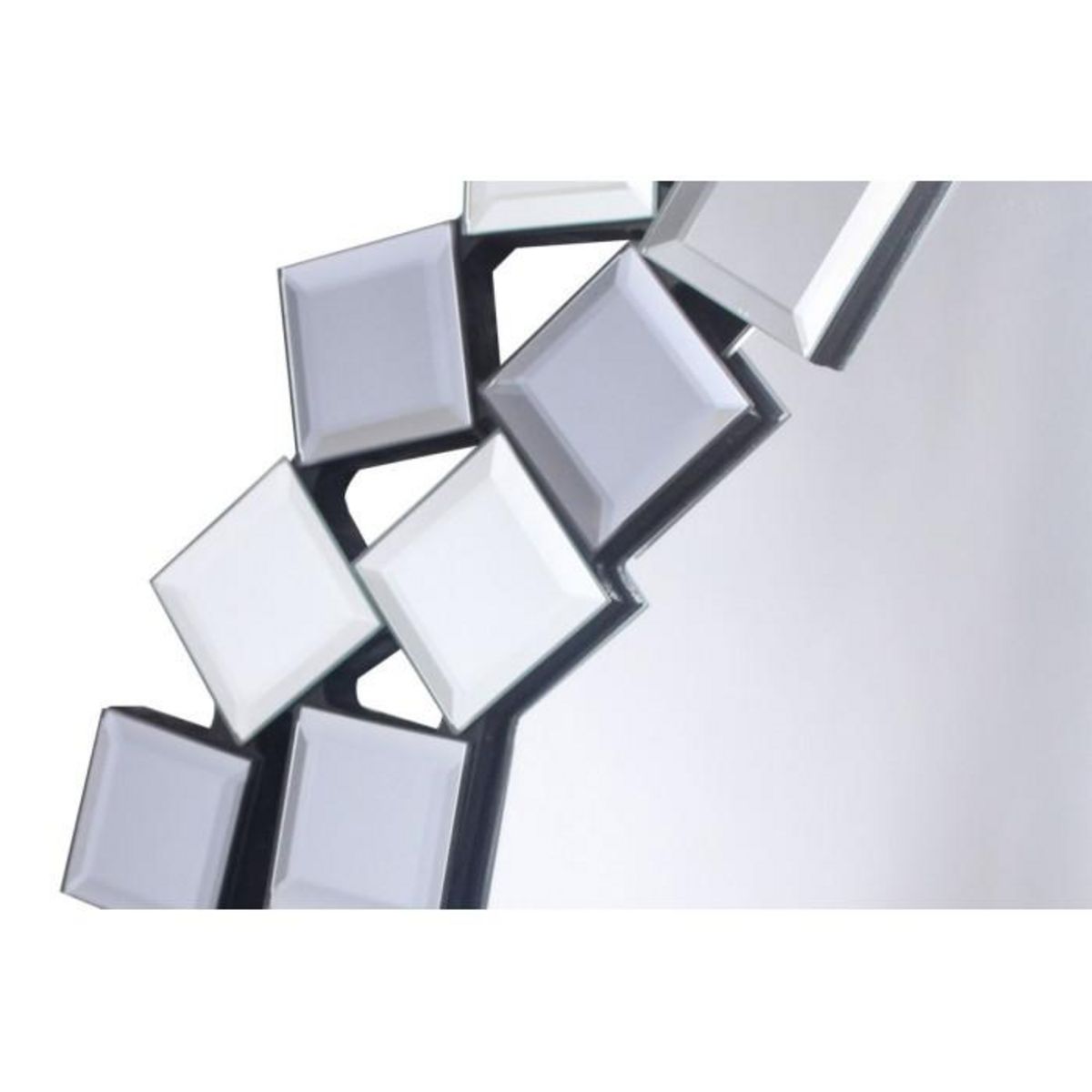 Paris Prix Miroir Mural Design  Mosaic  80cm Gris & Argent