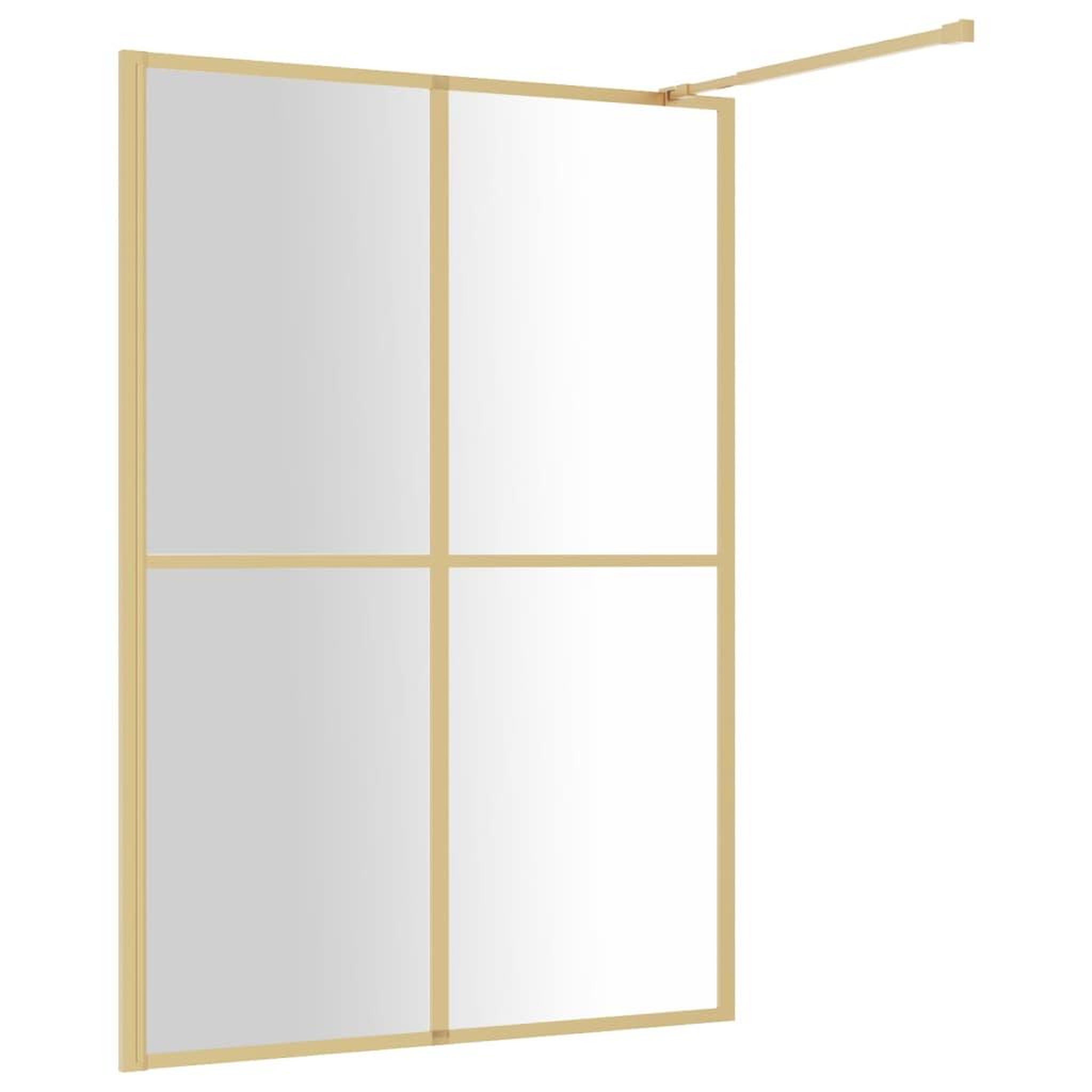 Voir la diapositive 5 : VIDAXL Paroi de douche avec verre ESG transparent dore 140x195 cm