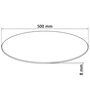 VIDAXL Dessus de table ronde en verre trempe 500 mm