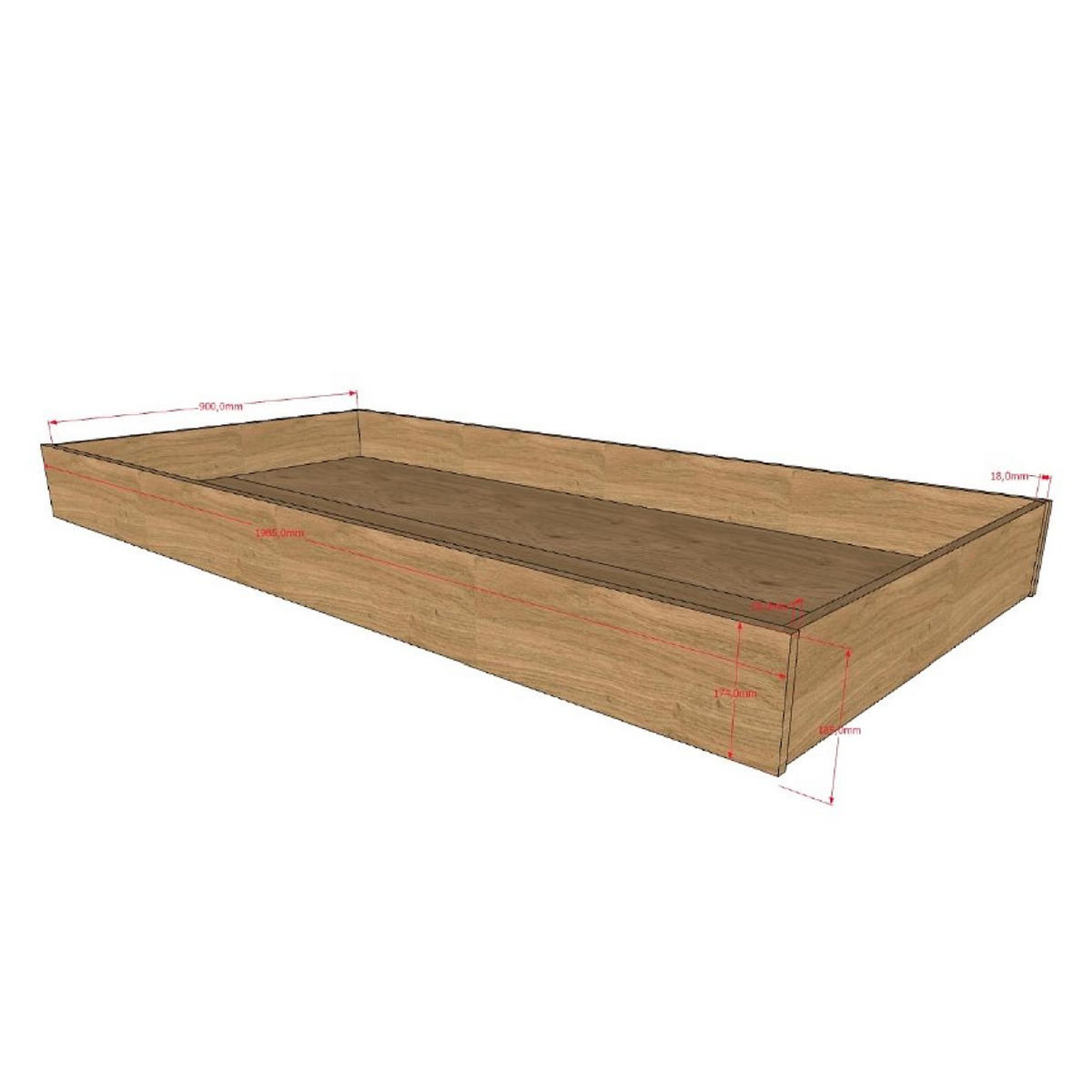 Vipack Lit gigogne SAM 90x190 - Couchage dappoint