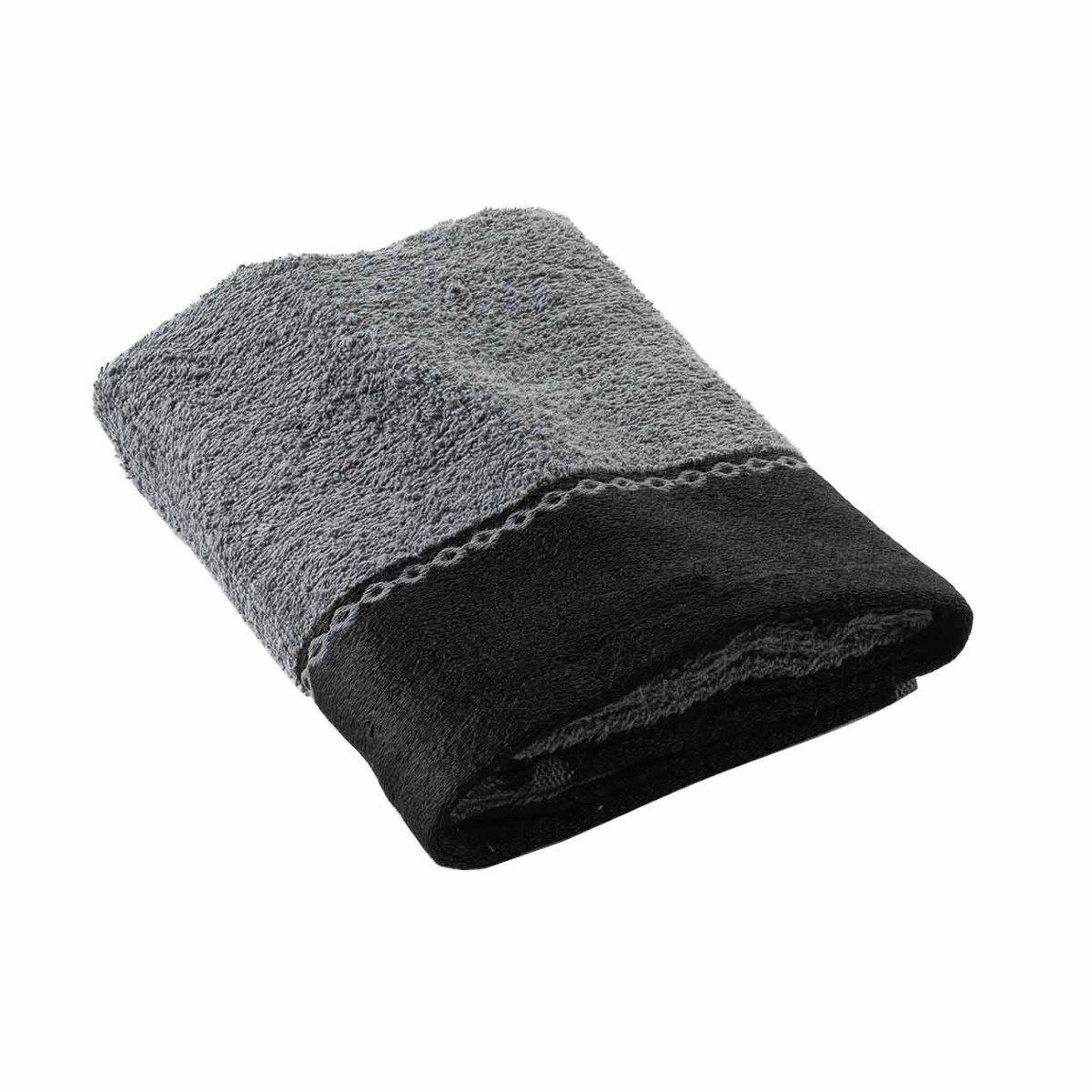 Douceur d'Intérieur Serviette de Toilette  Majesty  50x90cm Anthracite