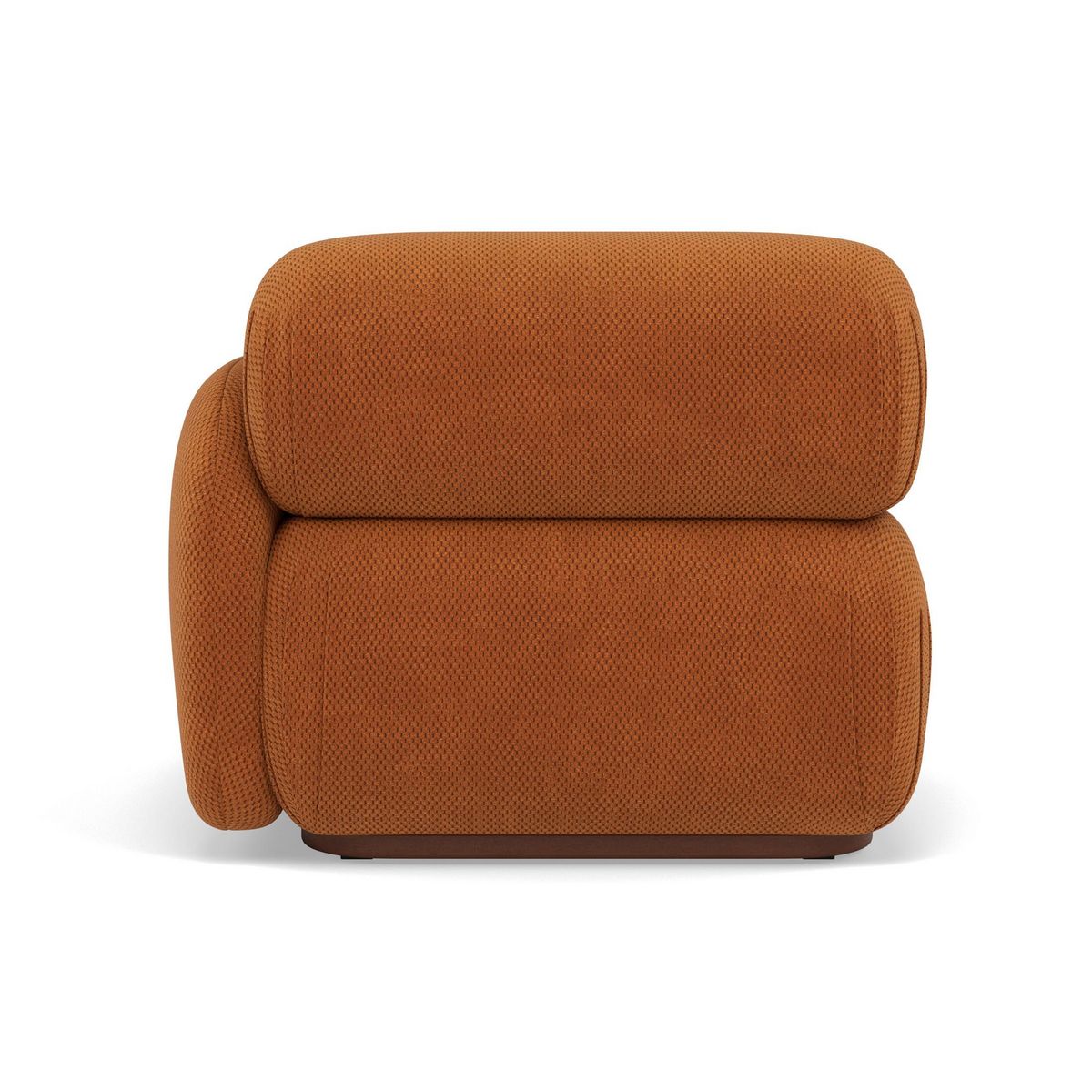 LISA DESIGN Penelope - module d'assise droit en velours texturé