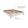 Voir la diapositive 4 : SEPTNUITS Pack matelas + sommier kit blanc Memo Spring Ressorts ensachés MAXI épaisseur + Couette + 2 oreillers