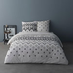Dourev Housse de couette 240x220 HENRI + 2 taies Percale de coton