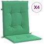 Voir la diapositive 2 : VIDAXL Coussins de chaise de jardin a dossier bas lot de 4 vert