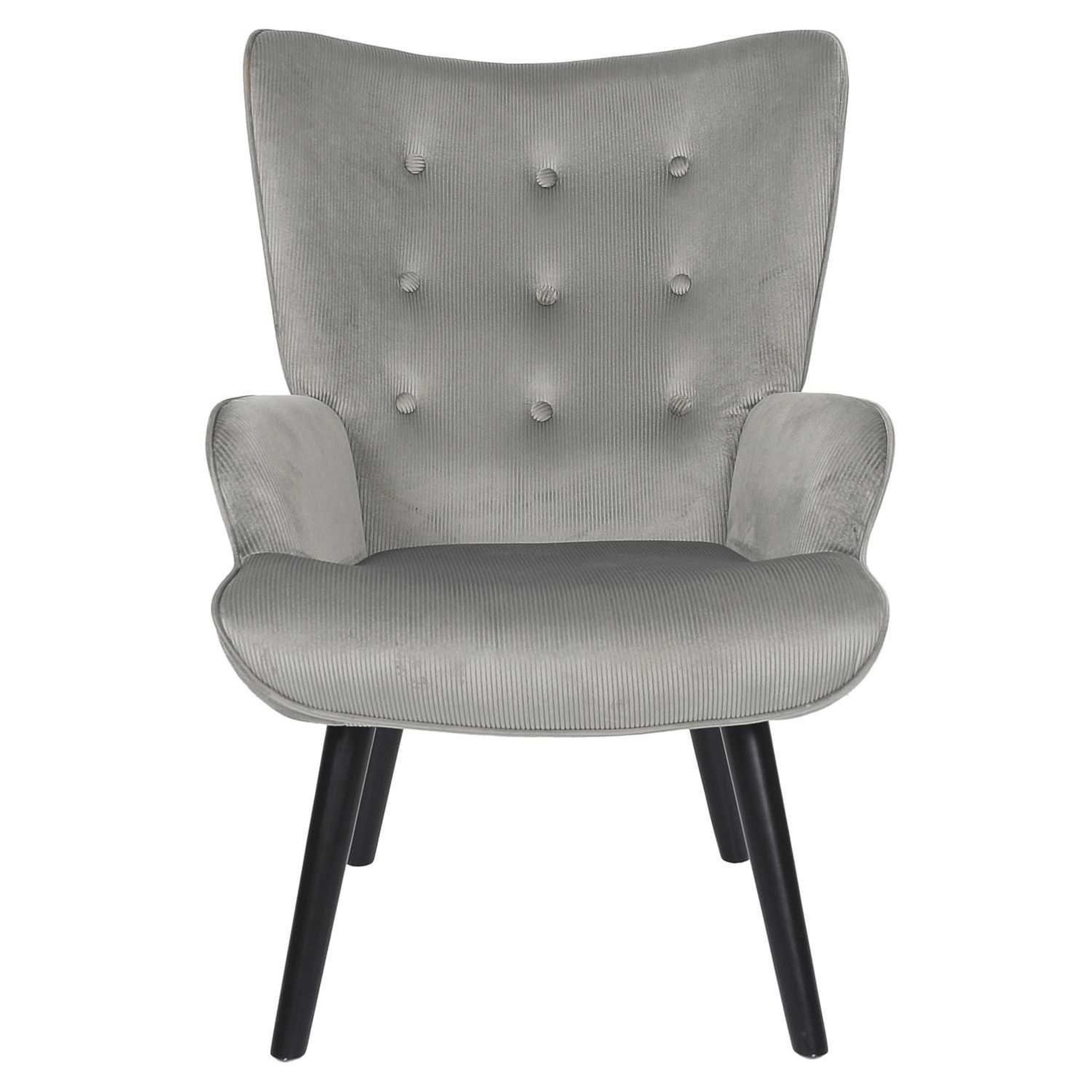 Voir la diapositive 3 : The Home Deco Factory Fauteuil de salon en velours côtelé Giulia