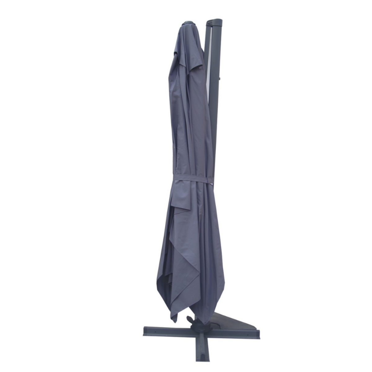 CONCEPT USINE Bundle parasol 3x4m déporté rotatif gris + housse CESARE