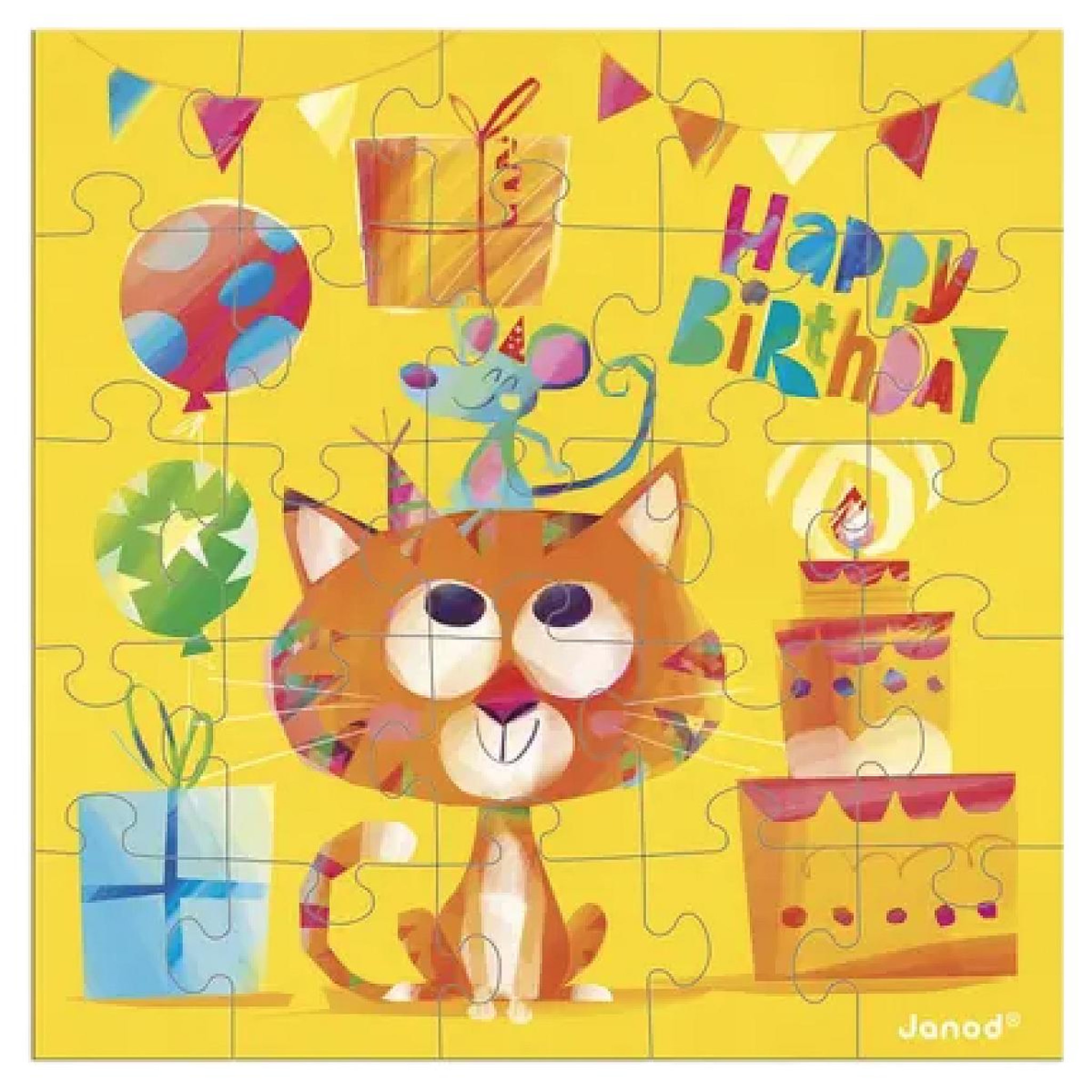 Voir la diapositive 2 : JANOD Carte Cadeau Puzzle 25 Pieces Chat