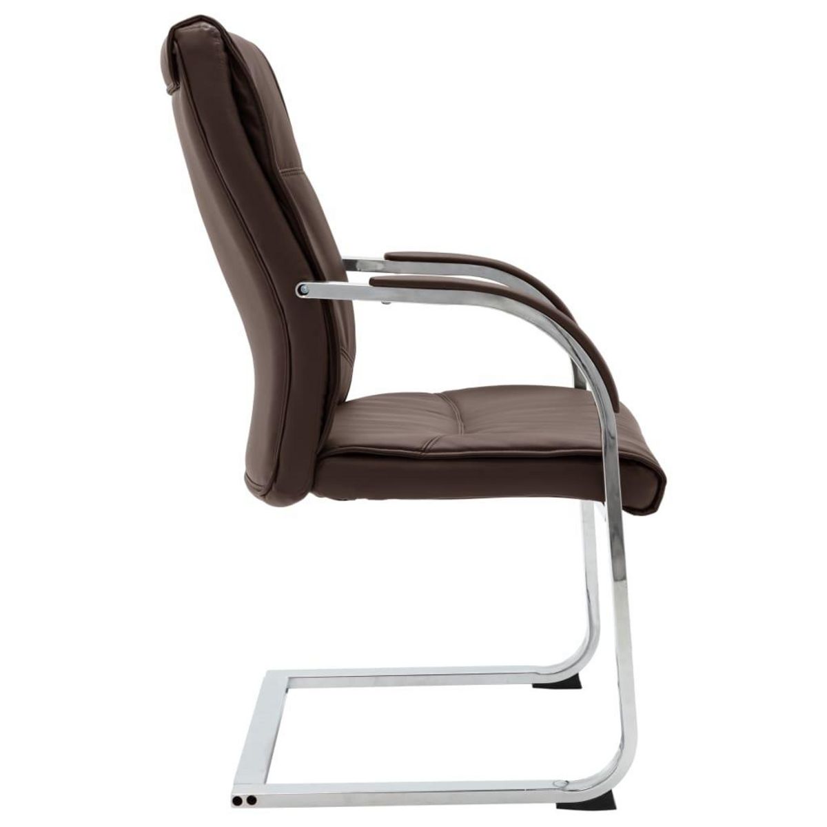 VIDAXL Chaise de bureau cantilever Marron Similicuir
