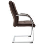 Voir la diapositive 3 : VIDAXL Chaise de bureau cantilever Marron Similicuir