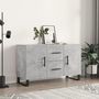 Voir la diapositive 1 : VIDAXL Buffet gris beton 100x36x60 cm bois d'ingenierie