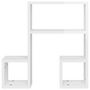 Voir la diapositive 5 : VIDAXL Etageres murales 2pcs blanc brillant 50x15x50cm bois ingenierie
