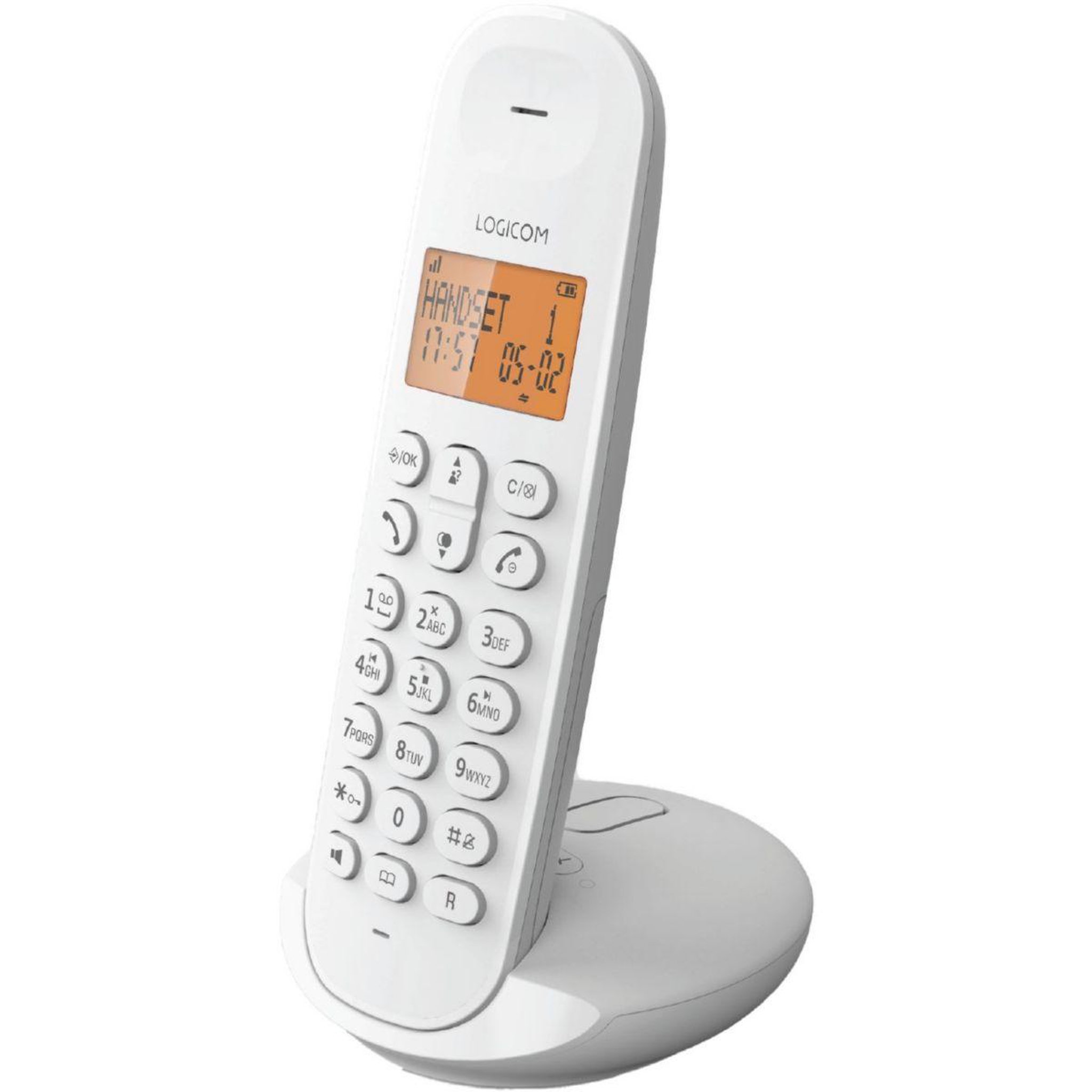 Logicom Téléphone sans fil Iloa Solo Répondeur Blanc
