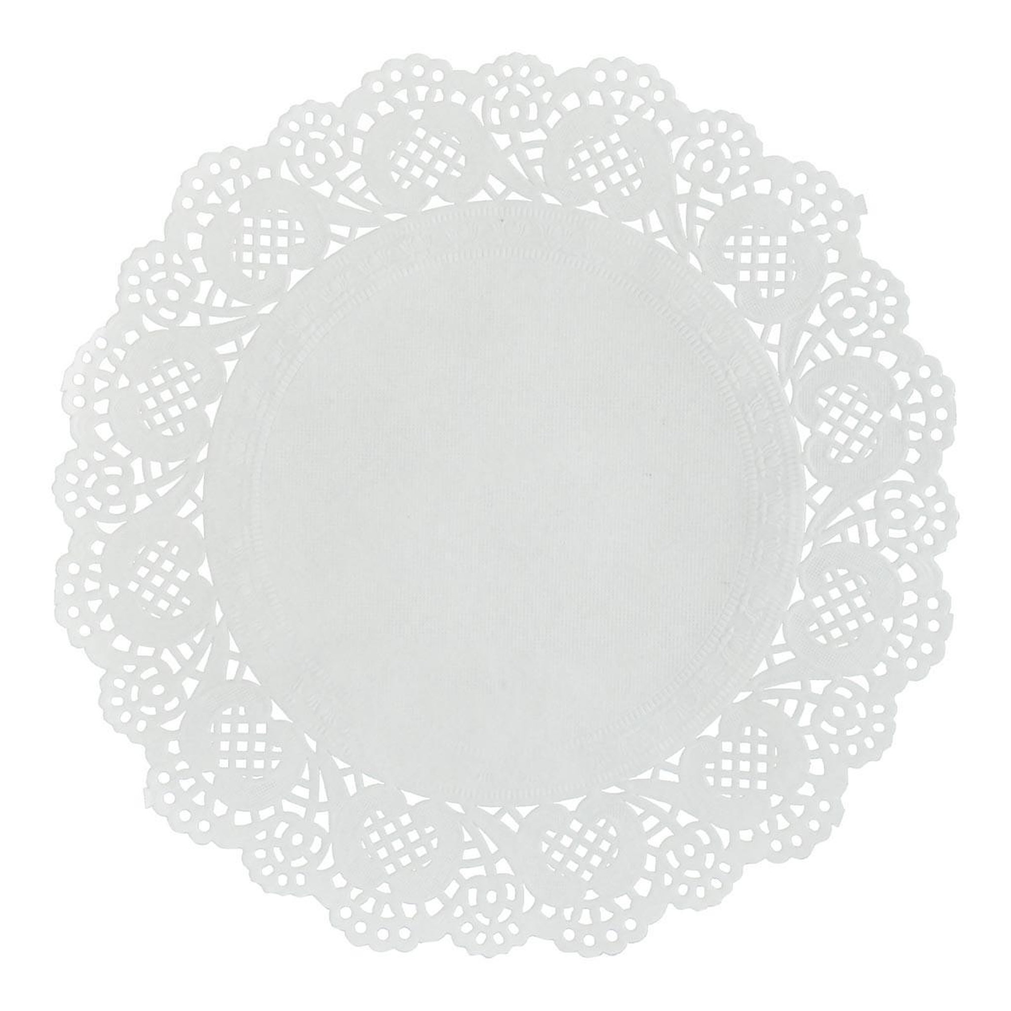 HOMEA Lot de 12 Sets de Table Jetables  Dentelle  24cm Blanc