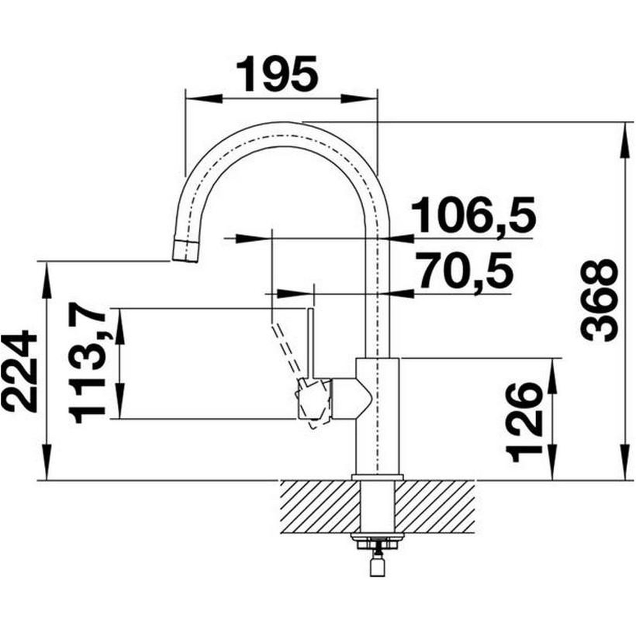 Voir la diapositive 5 : Blanco Mitigeur évier monocommande inox brossé - 523120