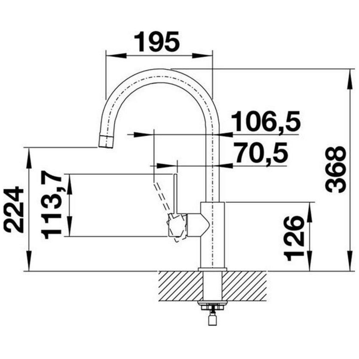 Blanco Mitigeur évier monocommande inox brossé - 523120
