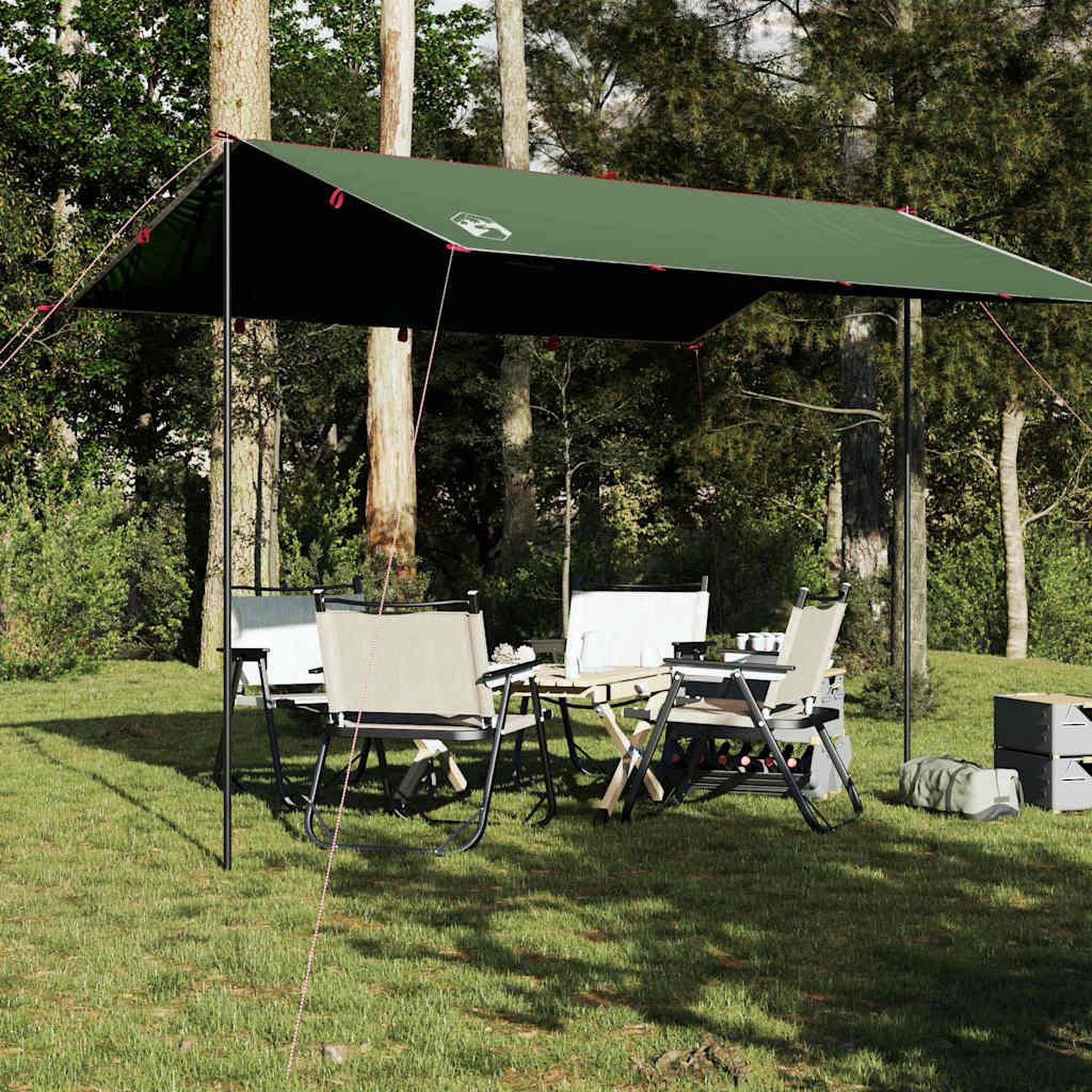 VIDAXL Bache de camping vert 360x294 cm impermeable
