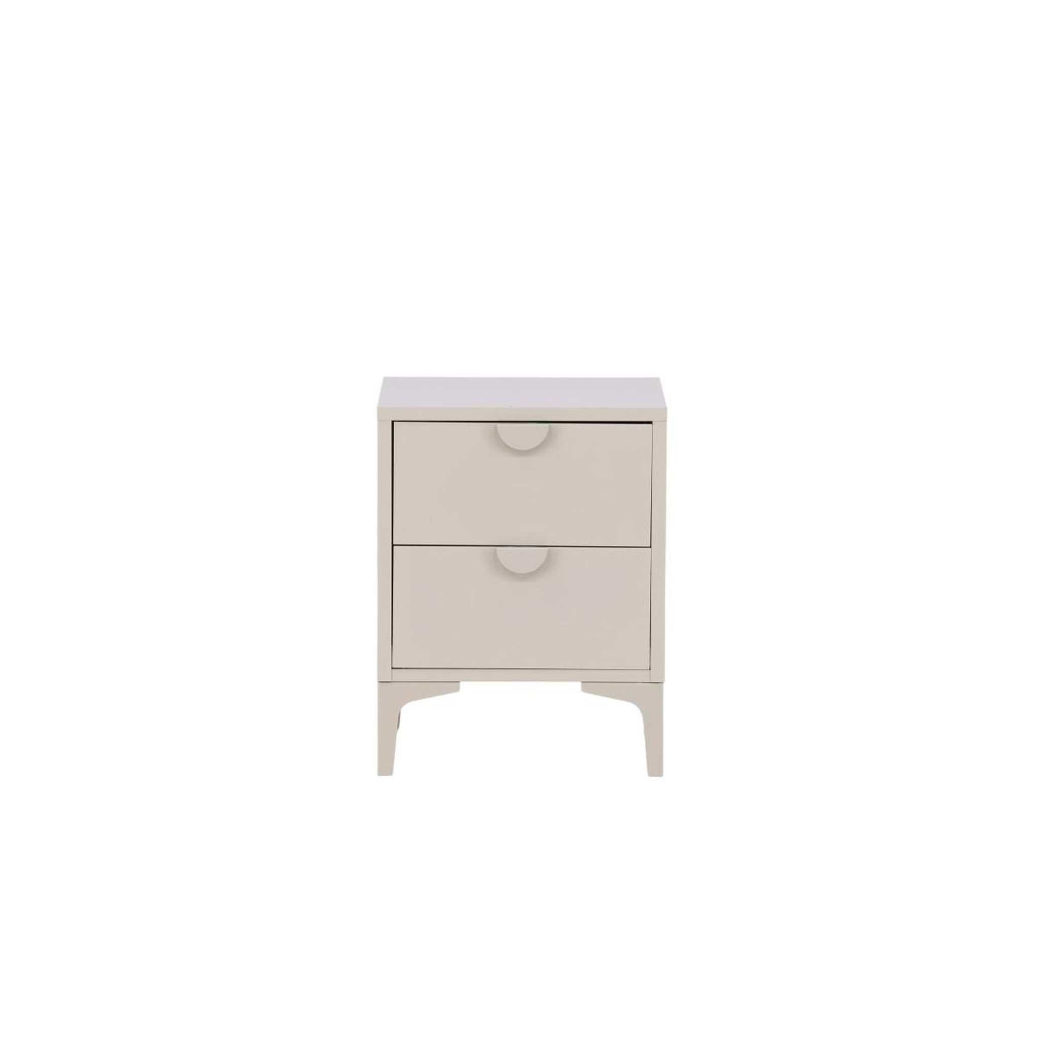 Voir la diapositive 2 : Paris Prix Table de chevet 2 tiroirs  piring  60cm beige