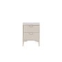 Voir la diapositive 2 : Paris Prix Table de Chevet 2 Tiroirs  Piring  60cm Beige