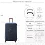 Voir la diapositive 2 : Delsey Grande valise XL rigide Moncey TSA polypropylène 82cm