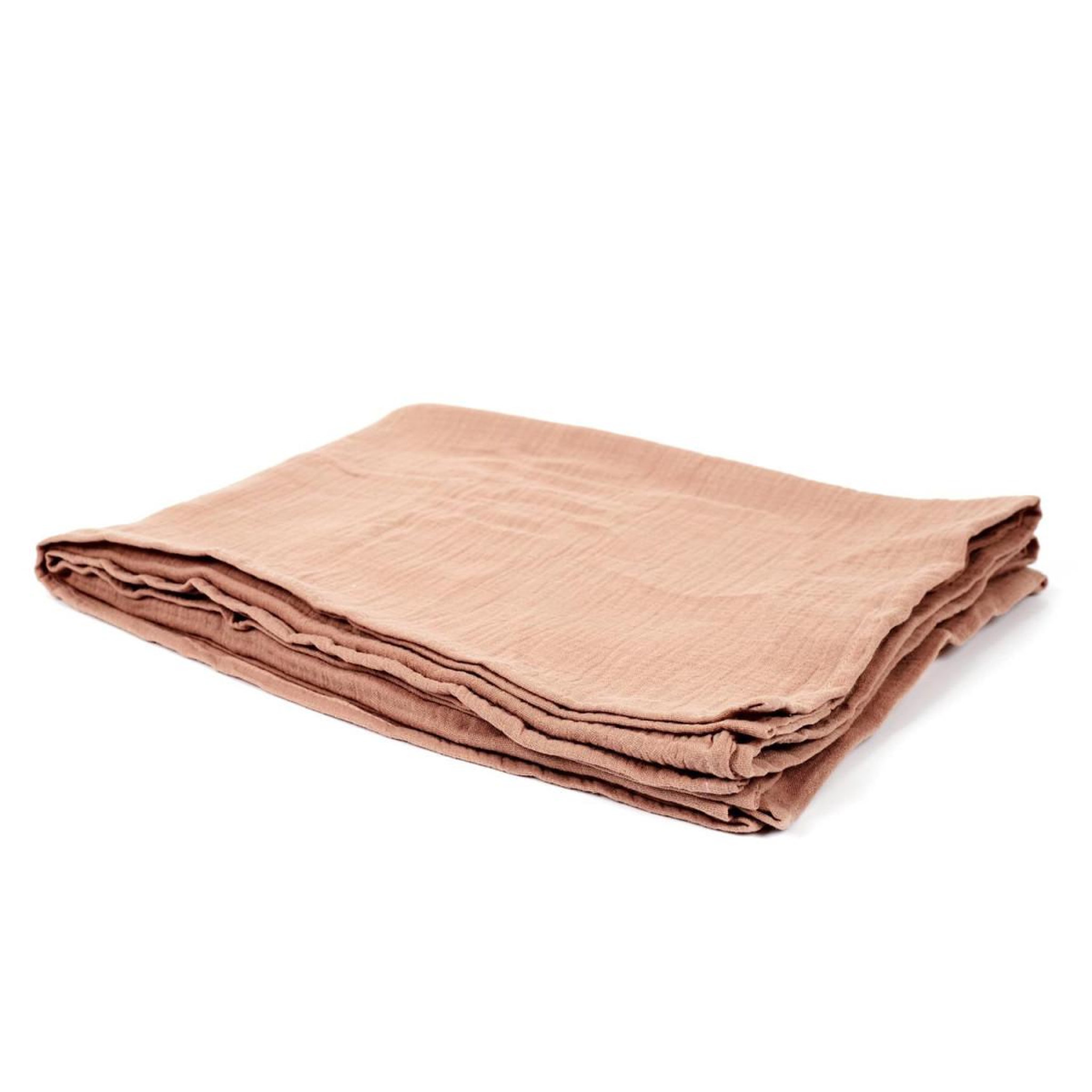 The Home Deco Factory Plaid uni en coton  murial  120x150cm rose litchi
