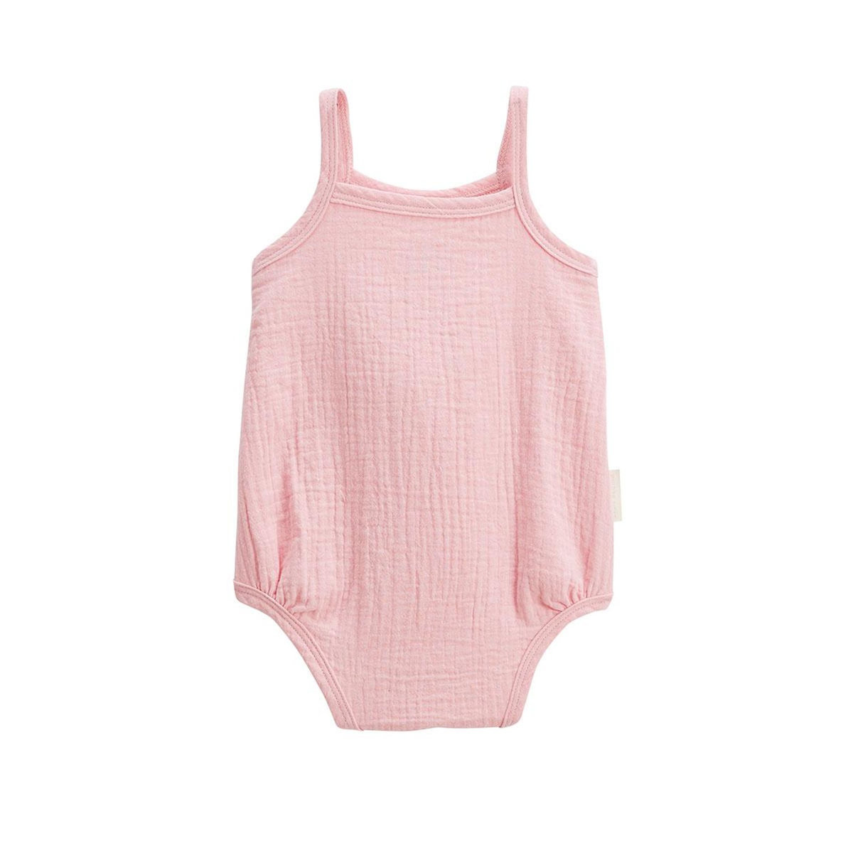 Petit Béguin Lot de 2 barboteuses bloomer bébé en gaze de coton Bahamas