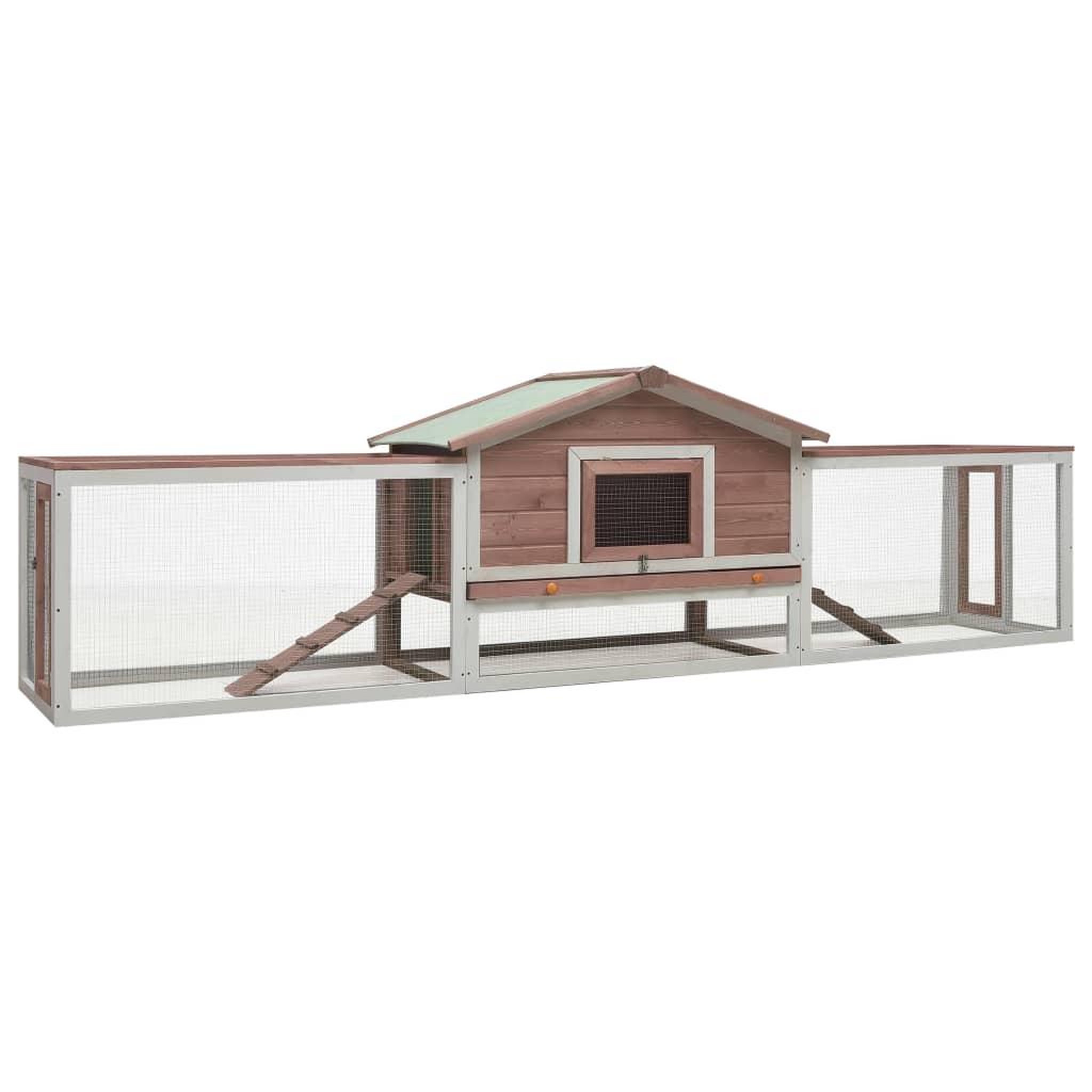 Voir la diapositive 1 : VIDAXL Clapier Moka 310x70x87 cm Pin massif et sapin