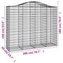Voir la diapositive 6 : VIDAXL Paniers a gabions arques 12 pcs 200x50x160/180 cm Fer galvanise