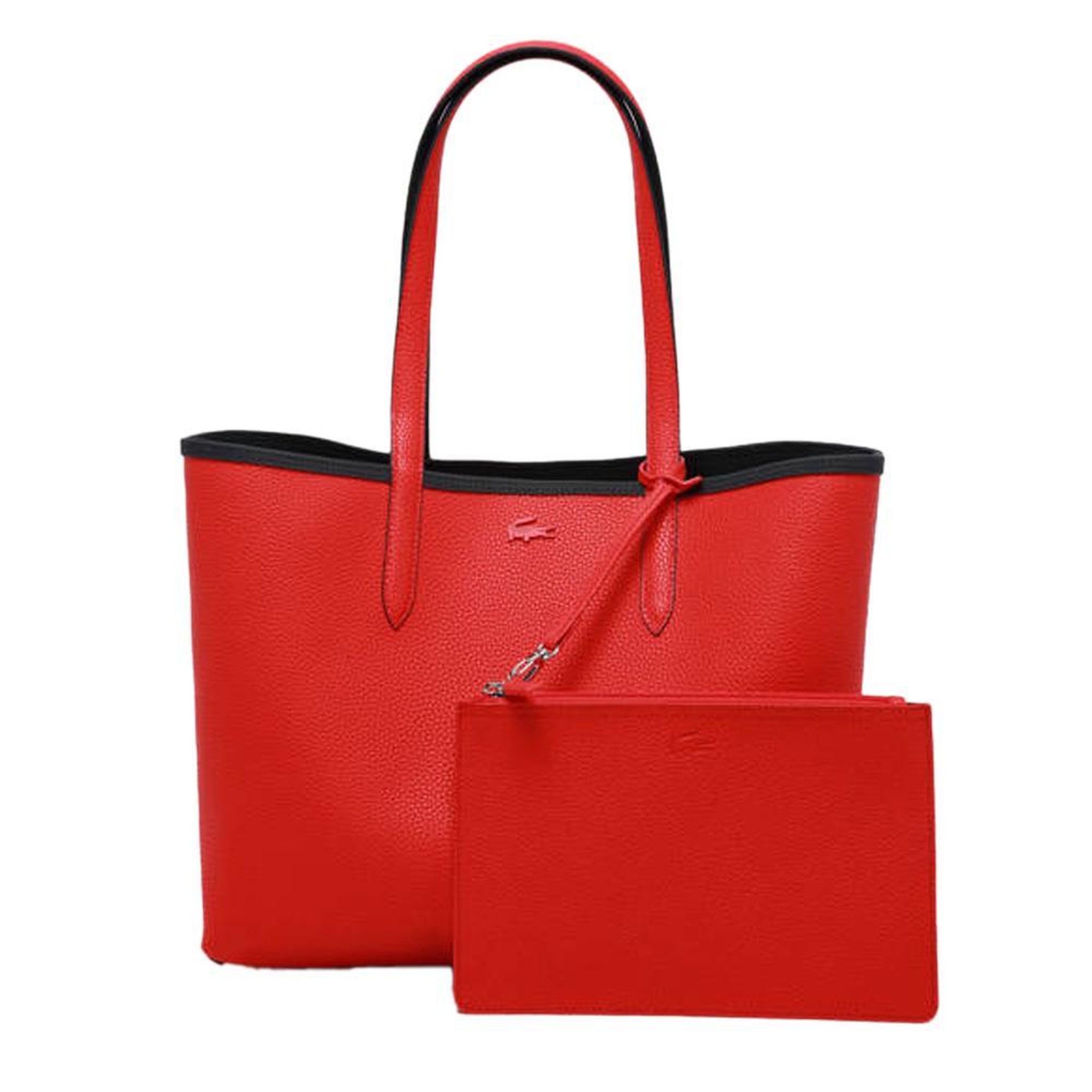 Voir la diapositive 2 : Lacoste Sac Cabas Réversible Marine/Rouge Femme Lacoste Anna