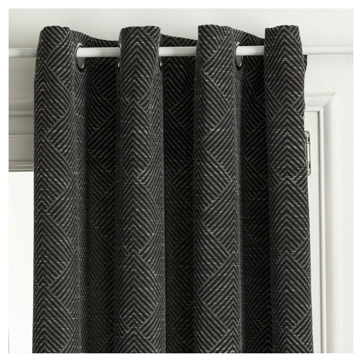 ATMOSPHERA Rideau Fantaisie à &oelig;illets motifs chevrons JACQUARD