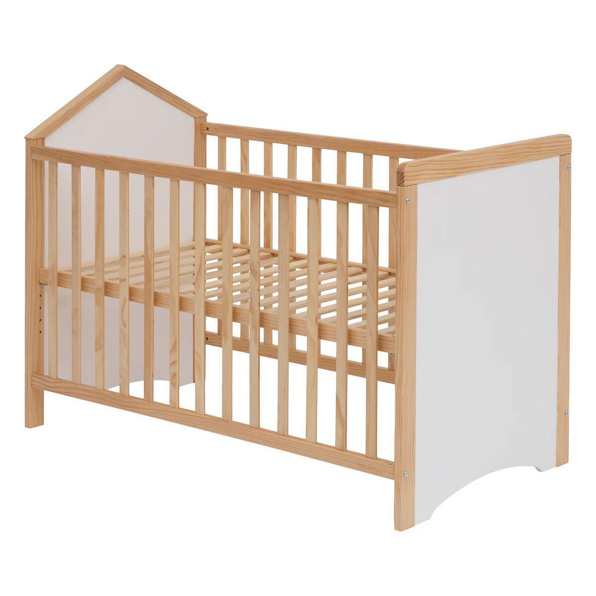 Voir la diapositive 2 : Atmosphera Kids Lit Bébé  Kima  60x120cm Blanc & Naturel