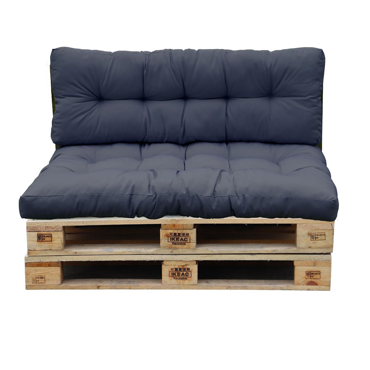 RED DECO Set 2 coussins d'extérieur gris anthracite - riouga