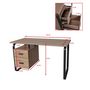 Voir la diapositive 3 : Bureau droit 2 tiroirs L120cm HARTFORD