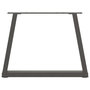 Voir la diapositive 5 : VIDAXL Pieds de table a manger en forme de V 2 pcs anthracite acier