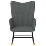 Voir la diapositive 3 : VIDAXL Chaise a bascule Gris fonce Tissu